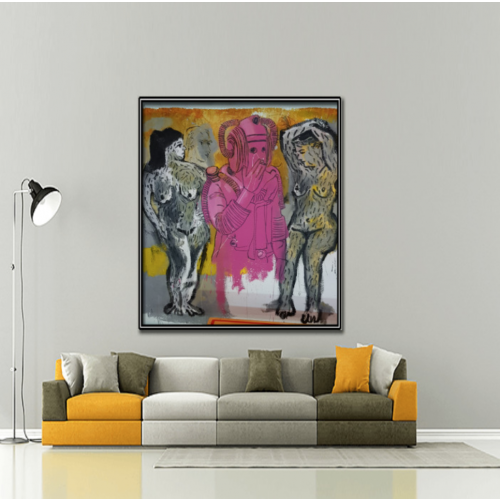 Pink Cyberman in Art Collector's Home
